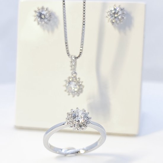 Ti Amo Eeuwige Roos Valentijnscadeau, Roos geconserveerd met halsketting, oorbellen Ti Amo roze, cadeau voor altijd, verjaardag, bruiloft, Moederdag, cadeaus voor haar