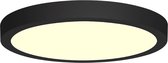 Downlight LED - 18W - Wit Zwart 3000K - Noir Opbouw - Surface - Rond - Aluminium - Ø225mm