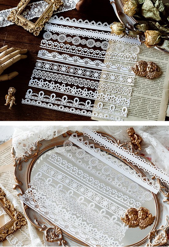 Lace Papers 10 stuks Prachtig uitgesneden hobbypapier Set 1 O.a