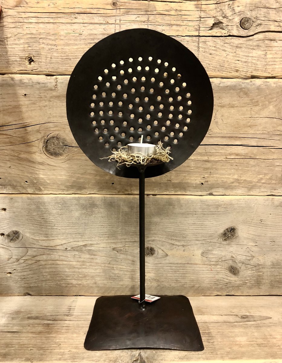 Theelichthouder schuimspaan L H50 - retro - trendy