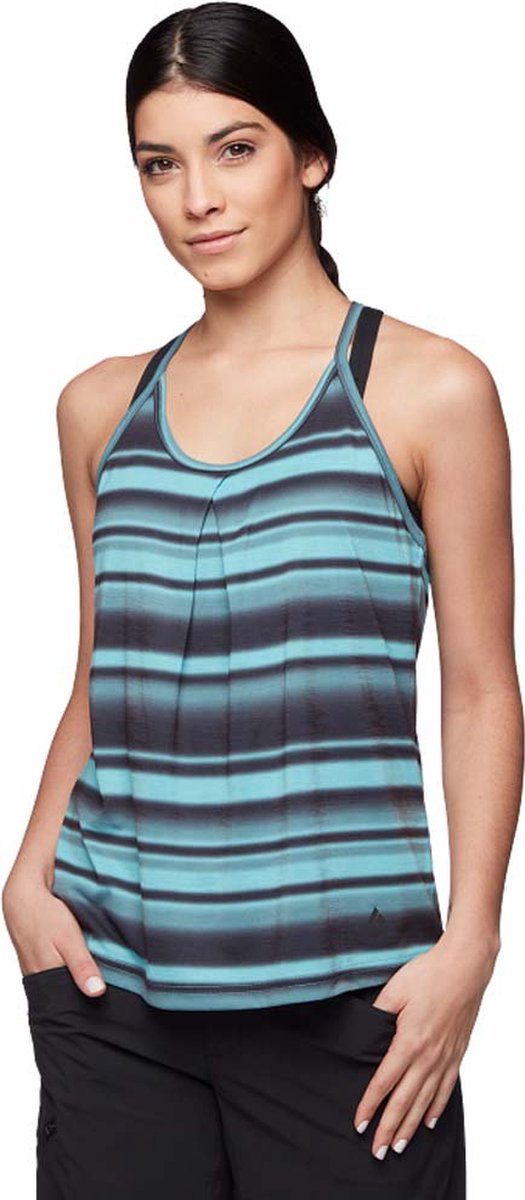 BLACK DIAMOND Integrale Mouwloos T-Shirt Dames - Coastal blue Stripe - XS