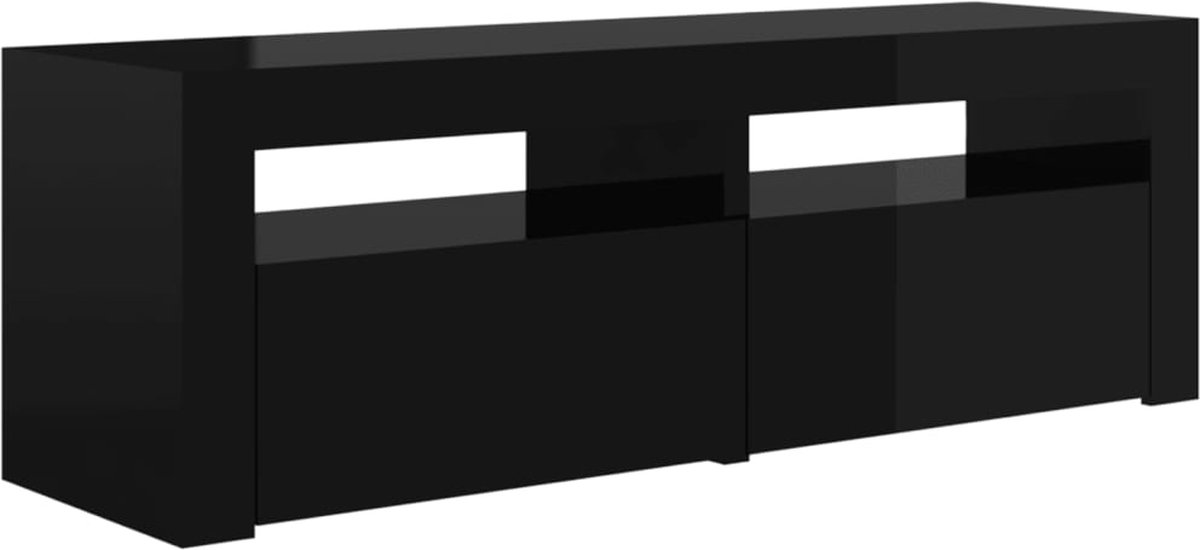 Dressoir Wit Tv Meubel VidaXL Tv-meubel Met LED-verlichting 120x35x40 Cm Zwart804374 | Solden Fnac België VidaXL Tv-meubel 120x35x40 Cm RGB Verlichting Wit Modern Tv Meubel Met Sfeerhaard