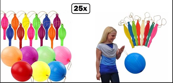 Foto: 25 kleuren bounce ballonnen 40cm thema feest verjaardag uitdeel boksballon party