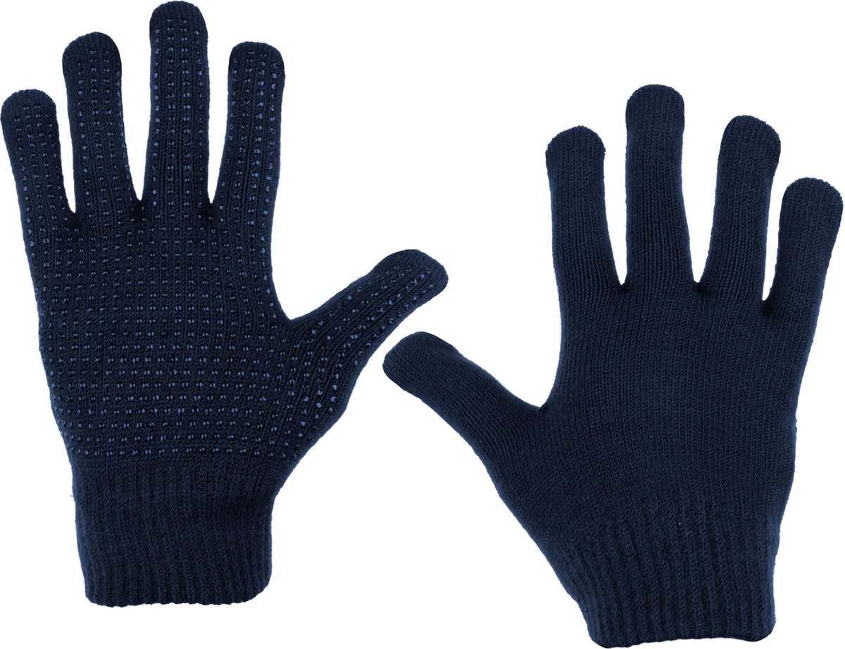 Avento Gebreide Handschoenen Volwassenen – Antislip /M Blauw