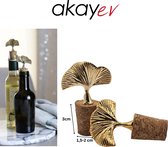 Bouchon de bouteille Akayev Bouchons de bouteille Golden Leaf 2 pièces