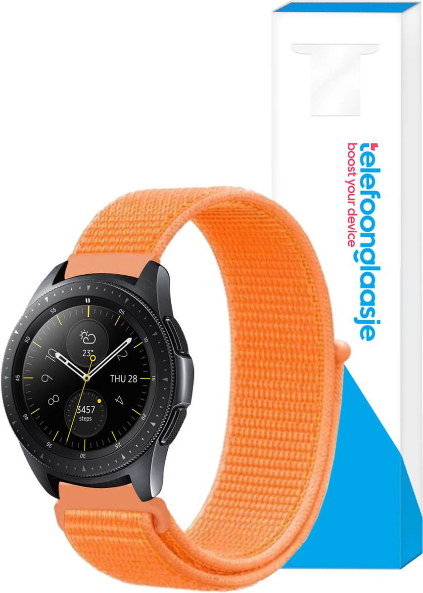 Nylon smartwatch bandje ? Oranje 20mm - Universeel