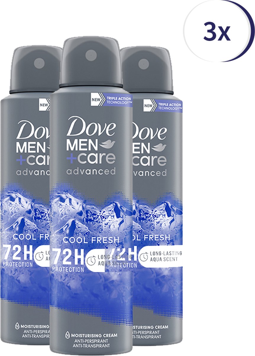 Goedkoopste Dove Men Care Cool Fresh Deodorant - 3 x 150 ml - Voordeelverpakking