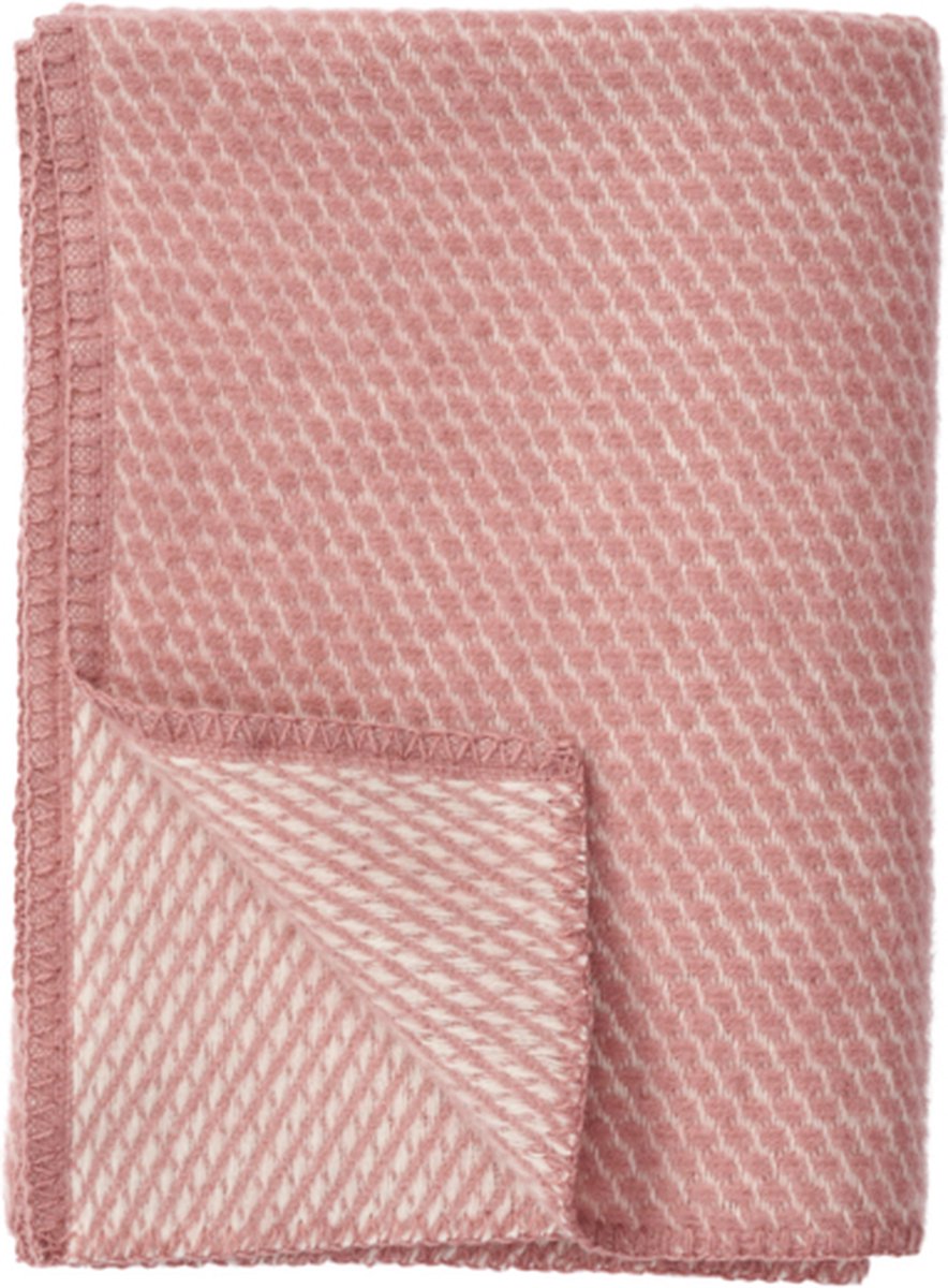 Klippan - ledikantdeken- Velvet - roze- wollen deken- 90x130cm