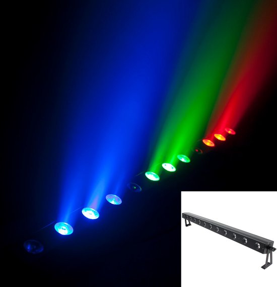 Ayra Tri-Bar 12 Pixelbar - Discolampen - 12 LED lampen - 5800 Lumen - RGB Partyverlichting