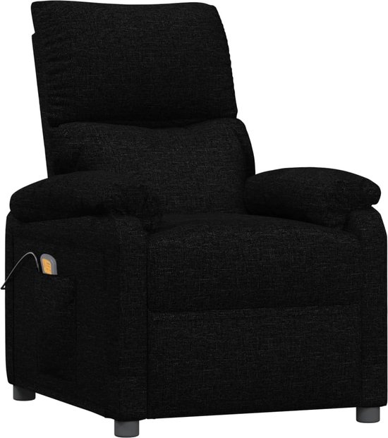 Fauteuil De Relaxation Avec Fonction Massage 8 Points 5 Niveaux D'intensité En PVC Noir 04_0006383 | Leroy Merlin