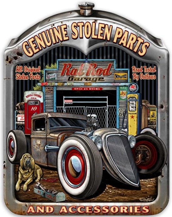 Wandbord Special USA American Style - Genuine Stolen Parts Rat Rod Garage And Accesories