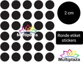Ronde etiketten "MULTIPLAZA" - stickers - 20mm ● ZWART ● 18 x 30 = 540 stuks - labels - markeren - opvallen - ordenen - universeel - knutselen - hobby - archiveren