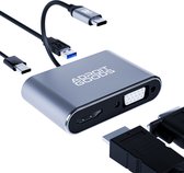 AdroitGoods USB-C Naar VGA/HDMI - 4K - Usb C Adapter - Macbook - Usb c Dock