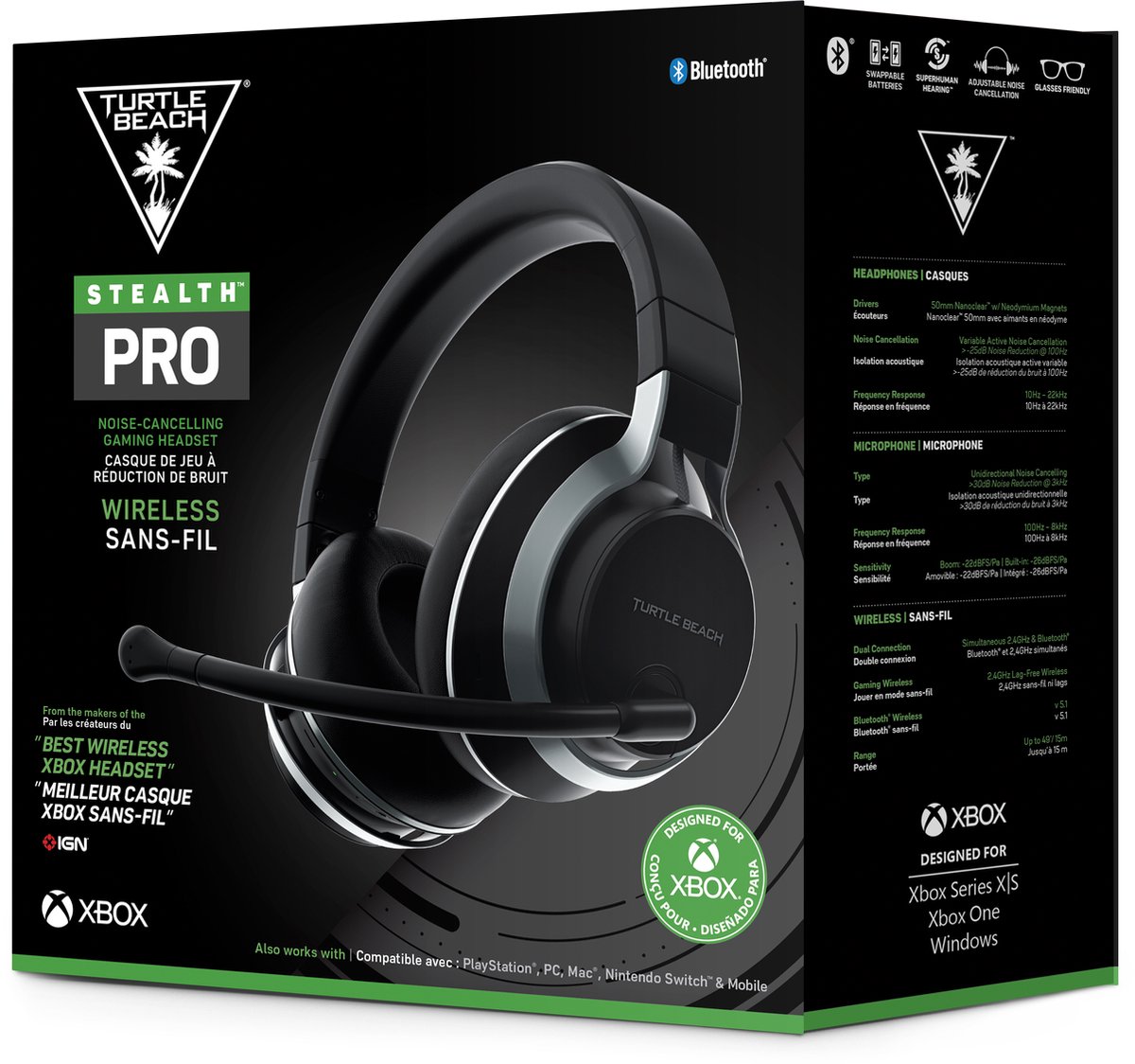 Turtle Beach Stealth Pro - Draadloze Gaming Headset - Xbox, PS5, PS4, PC & Switch thumbnail 8