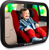 Baby auto achteruitkijkspiegel voor achteruitkijk autostoeltjes ongeval getest & extra brede kristalheldere gemakkelijke pasvorm