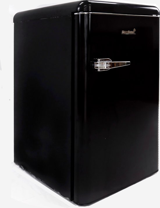 Koelkast: MaxxHome Retro koelkast - Tafelmodel koelkast - Incl. vriesvak - 90L - Zwart, van het merk MaxxHome