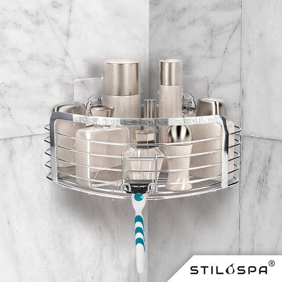 doucheplank, boren niet nodig, roestvrij staal, voor hoeken, roestvrij