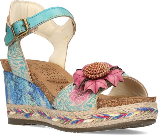 Sandales Plateforme Laura Vita FACYO 06 - Vert Menthe - Taille 40 EU - Cuir - Neuf Boîte