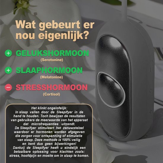 Revasupply™ - Sleepifyer - Slaaphulp - Frequentietherapie - Stimuleert aanmaak van serotonine & melatonine - Concentratie - Tegen depressie - Tegen slapeloosheid - Tegen stress - Beter slapen - Moeite met slapen — afbeelding 4