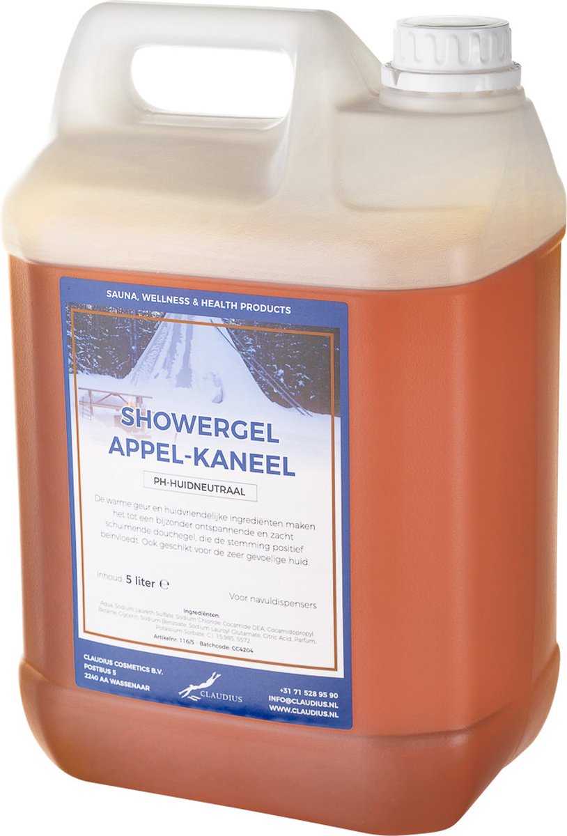 Goedkoopste Douchegel Appel-Kaneel 5 Liter - Showergel - Navulling
