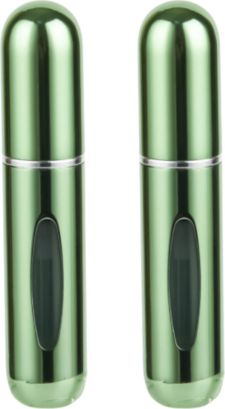 Mini Parfum Flesjes - 2-pack - Navulbaar - Reisflesjes - Parfumverstuiver - Groen