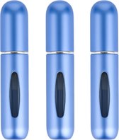 Mini Parfum Flesjes - 3-pack - Navulbaar - Reisflesjes - Parfumverstuiver - Mat Blauw