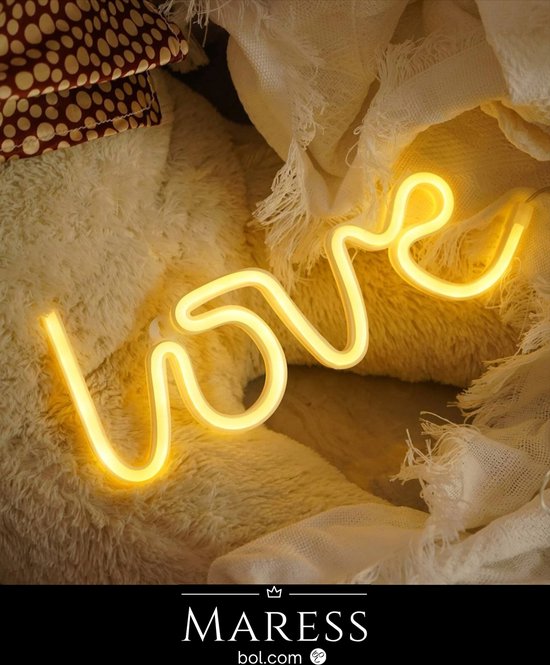 Neon verlichting love - Love - Neon wandlamp - Liefde -Neon ligt - Led -  Warm wit -... | bol.com