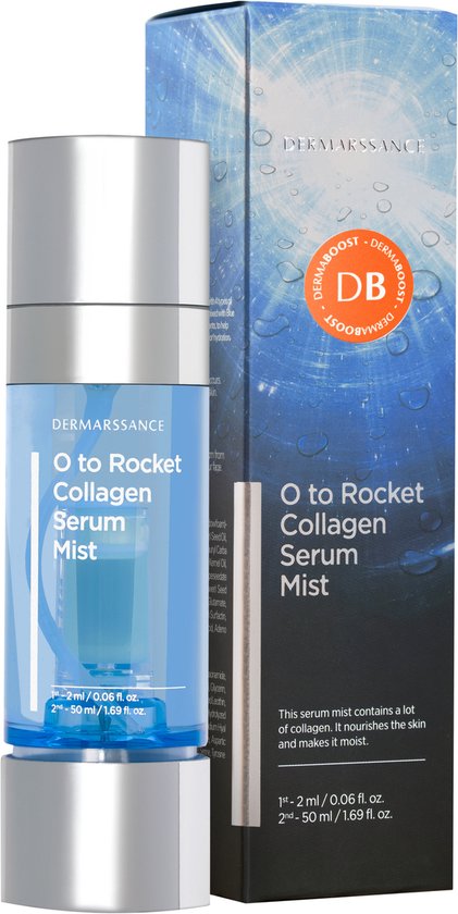 DermaBoost O to Rocket Collageen Mist - Collageen spray | Anti-aging / Anti-rimpel - huidverjonging - huidversteviging - hydratatie