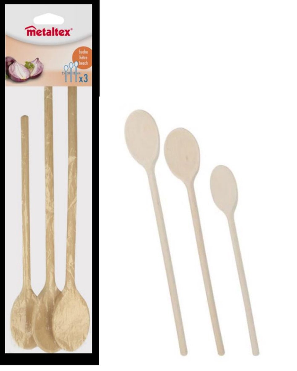 Metaltex pollepelset 3-delig 25/30/32 cm