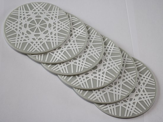 Balvi onderzetters glazen blikjes vis – Set van 4 - Kado in Huis