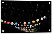 Tuinposter – Lucht Vol Gekleurde Lampionnen - 60x40 cm Foto op Tuinposter (wanddecoratie voor buiten en binnen)