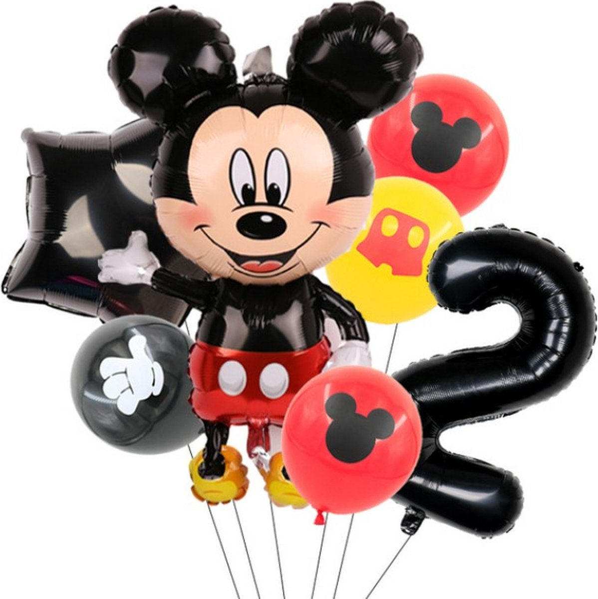 Ballon numéroté Mickey Mouse deux - Ballon numéroté 2 ans - Ballons Mickey  Mouse -... | bol.com