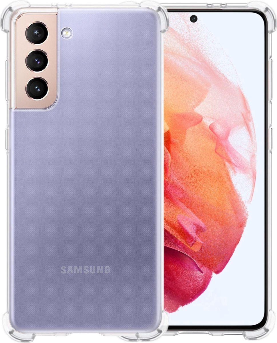 Cityhoesje – Anti Shock – geschikt voor Samsung S21 FE – Backcover Transparant