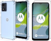 Coque Motorola Moto E13 - Protecteur d'écran GlassGuard - Coque arrière ShockGuard Transparent & Protecteur d'écran