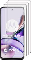 Screenprotector geschikt voor Motorola Moto G13 / G23 / G53 - 3x Gehard Glas Screen Protector GlassGuard
