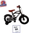 Volare Kinderfiets Black Cruiser - 12 inch - Zwart - Inclusief WAYS Bandenplakset