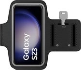 Arara Armband Geschikt voor Samsung Galaxy S23 sportarmband - hardloopband - Sportband hoesje - zwart