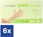 Vinyl Handschoenen Poedervrij XL - 6 x 100 stuks