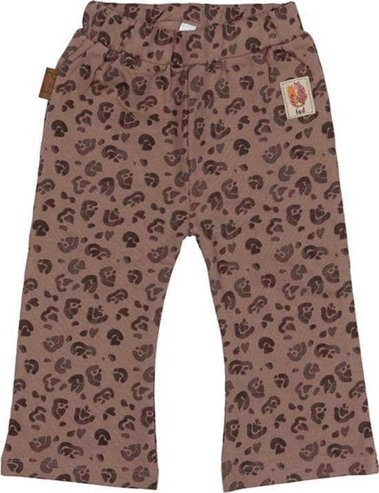 Frogs and Dogs-Jungle Flared Pants leopard-Taupe - Maat 74