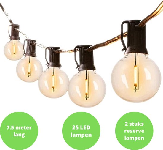 Lichtsnoer 7.5 meter 25 led lampen Sliert lampen sfeer verlichting  Transparant... | bol.com