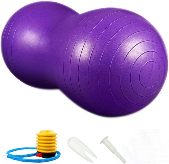 Foto: Pindabal voor kindertherapie anti burst oefenbal 90x45cm yogabal met handpomp fitnessbal voor fitnessbal voor zwangerschap kinderen vrouwen mannen