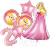 Doornroosje ballon set - 108x69cm - Folie Ballon - Prinses - Themafeest - 2 jaar - Verjaardag - Ballonnen - Versiering - Helium ballon