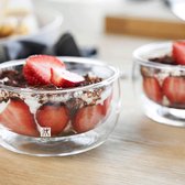 Dessertkommen - serveerschalen set - glas slakom glazen schaaltjes set bowl schaal decoratieve schaal