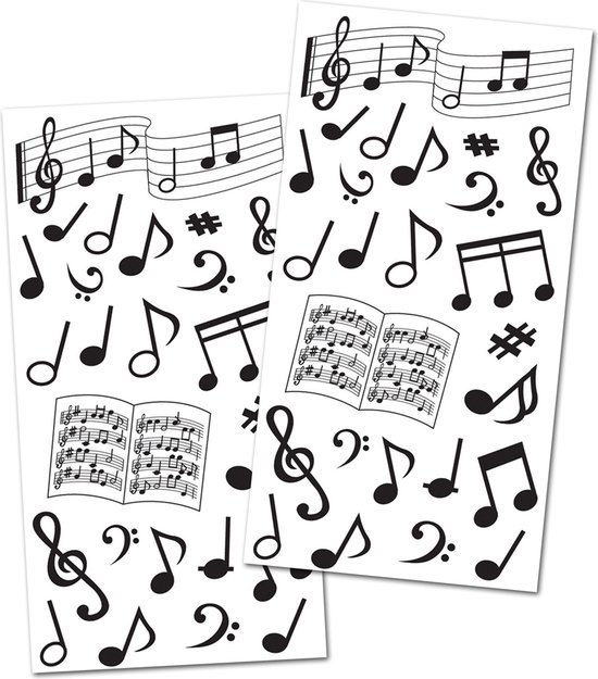Muzieknoten Stickervellen - Stickers Muzieknoten - Muziek Stickers -  Stickervellen... | bol.com