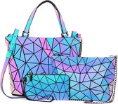 geometrische handtas voor dames, schoudertas, schoudertas, unieke portemonnees - A-3 sets