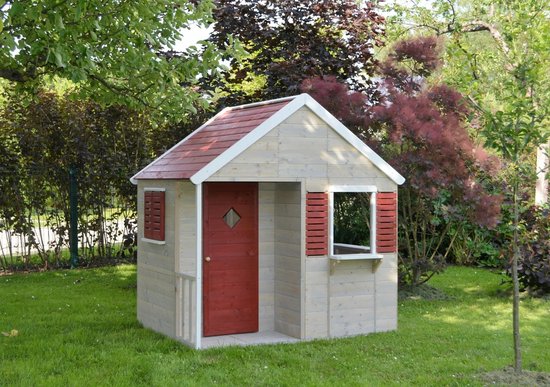 Wendi Rood Wendi Toys Houten speelhuis Krokodil - 155x120x168cm - Rood | bol