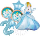 Assepoester ballon set - 92x67cm - Folie Ballon - Prinses - Themafeest - 2 jaar - Verjaardag - Ballonnen - Versiering - Helium ballon