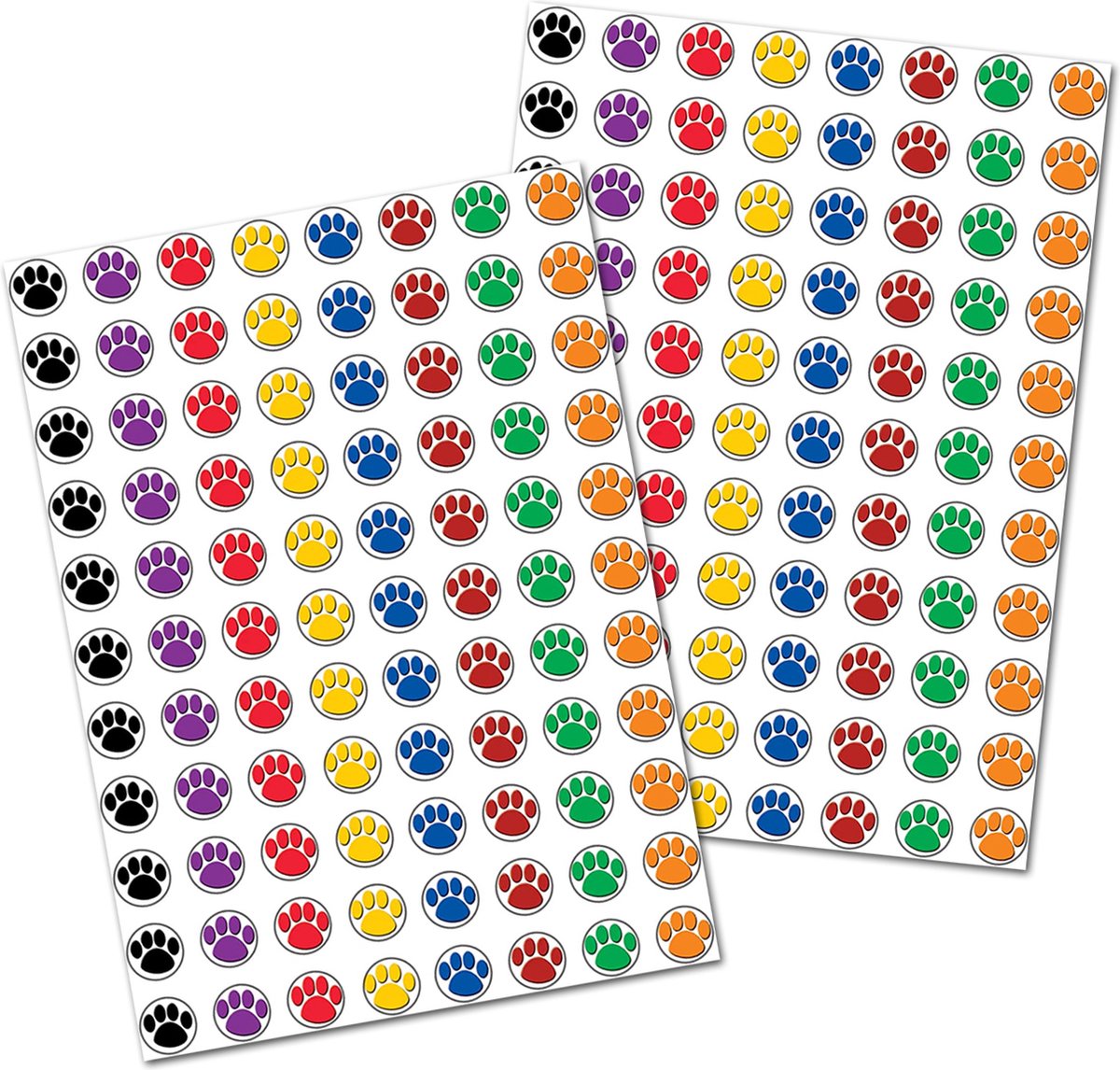 TENGEE Set van 32 stuks hondenpoot Pfoten Pfötchen hond kat stickers, hondenstickers, auto hondenpoot stickers, voor auto of motorfiets, fiets of scooter auto-stickers, laser-stickers (veelkleurig