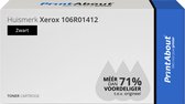 PrintAbout huismerk Toner 106R01412 Zwart geschikt voor Xerox