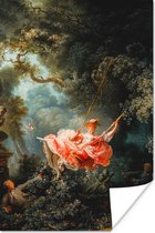 Poster - Aesthetic room decor - De Schommel - Jean-Honoré Fragonard - Kunst - Oude meesters - Aesthetic poster - Muurposter - 40x60 cm